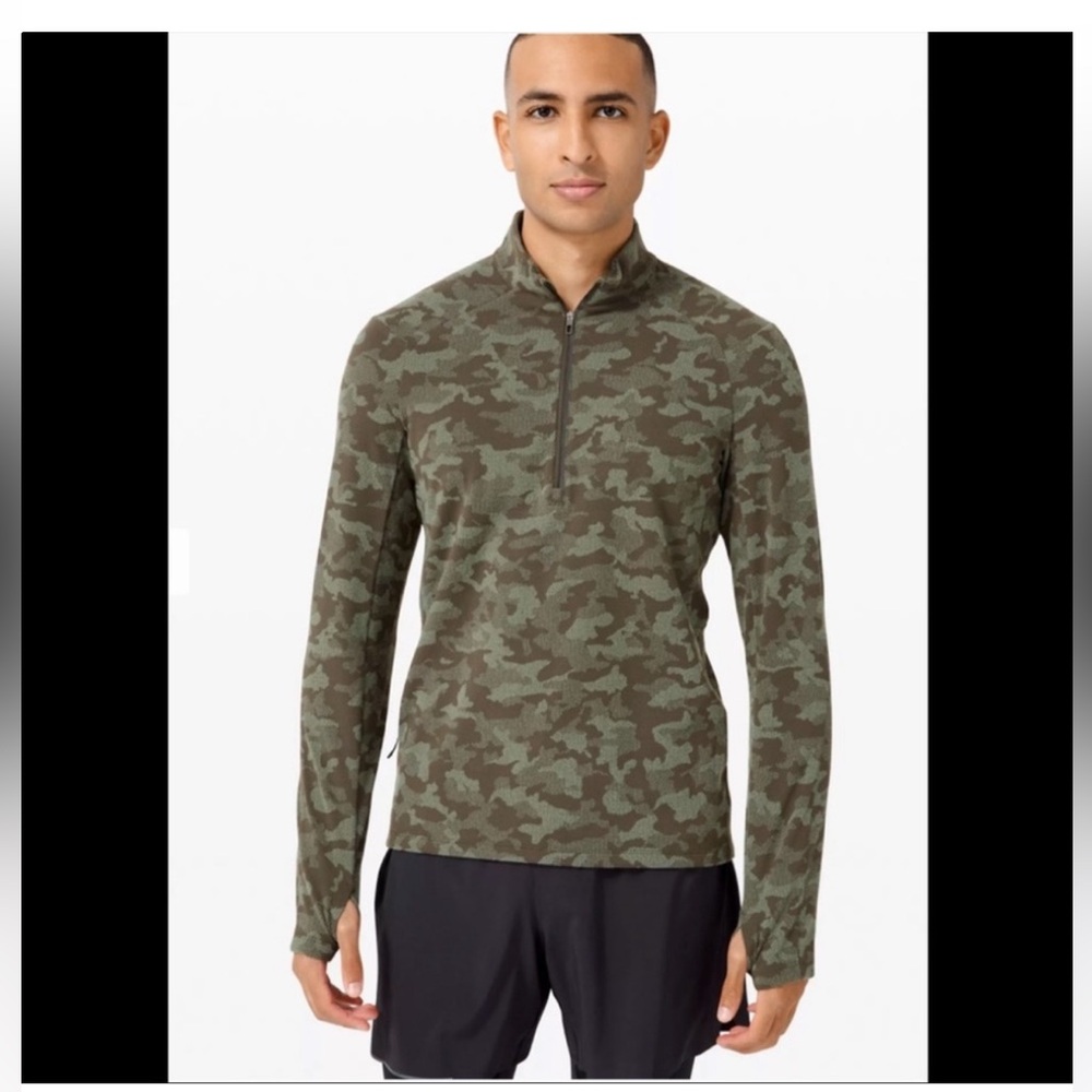 Lulu Lemon Surge Camouflage Half Zip-Medium
